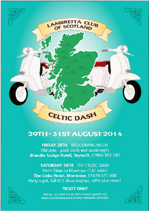 Lambretta Club Scotland Celtic Dash Flyer