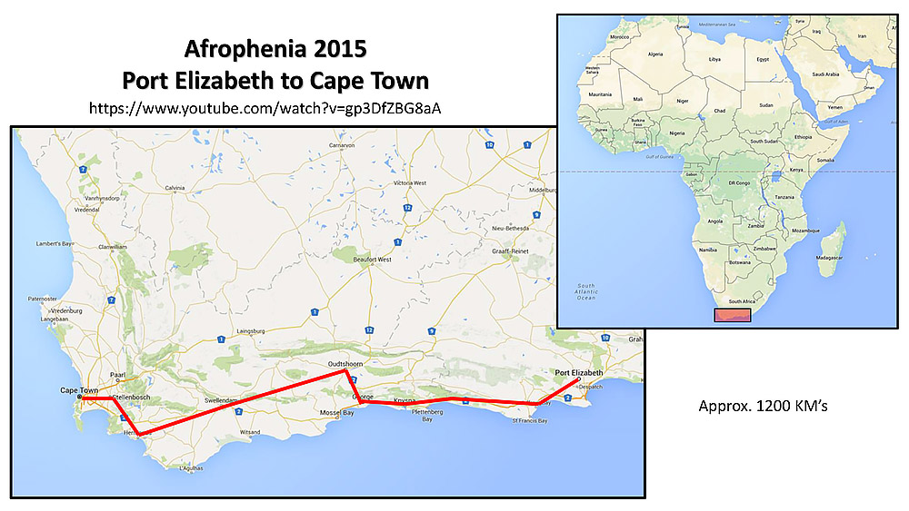 Afrophenia 2015 Route