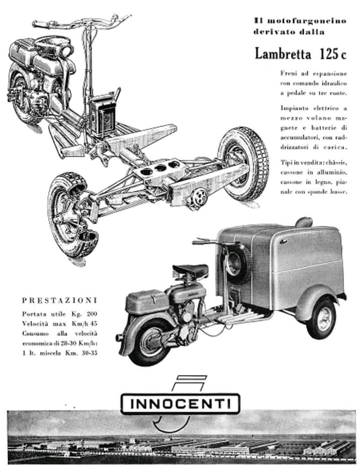 Original Innocenti Advertising form the Lambretta FC